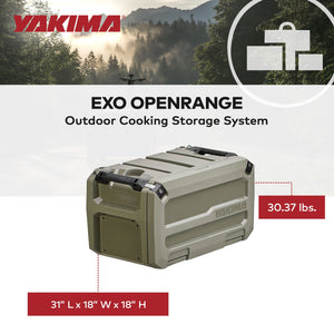 Yakima EXO OpenRange Outdoor Camp Kitchen Station Cooking Storage System, Gray