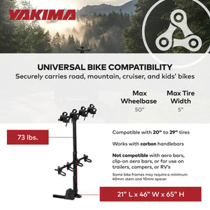Yakima HangTight 4 Vertical Hanging Hitch Bike Rack for 2 Inch Hitch Receivers