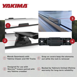 YAKIMA Landing Pad 26 220 Pound Capacity Fixed Point Tower Installation, Black