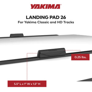 YAKIMA Landing Pad 26 220 Pound Capacity Fixed Point Tower Installation, Black