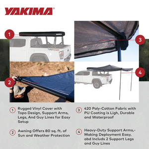 Yakima MajorShady 270 LH Vehicle Roof Mounted Awning Rugged Vinyl Travel Cover