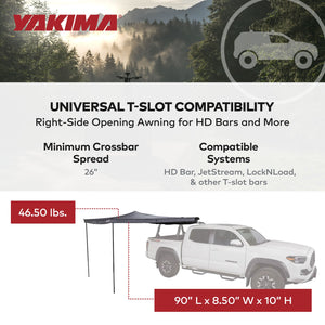 Yakima MajorShady 270 RH Vehicle Roof Mounted Awning Rugged Vinyl Travel Cover