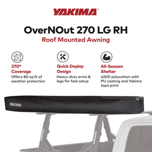 Yakima MajorShady 270 RH Vehicle Roof Mounted Awning Rugged Vinyl Travel Cover