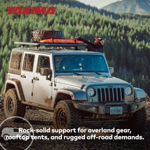 Yakima RibCage JK 4DR Custom Rooftop Track System with Internal Supports, Black