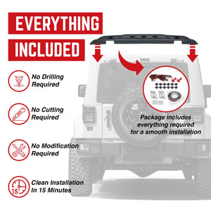 AMERICAN MODIFIED Rear Roof Spoiler for 2018-2024 Jeep Wrangler JL Model Only