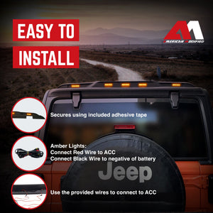AMERICAN MODIFIED Rear Roof Spoiler for 2018-2024 Jeep Wrangler JL Model Only