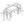 PJ Wood 3 Piece Table and Chairs Set with Natural Finish and Dry Erase Surface