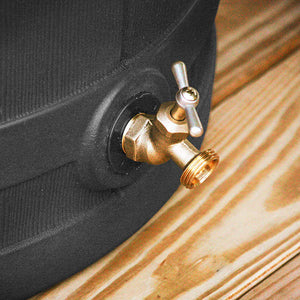 Good Ideas Rain Wizard 40 Gallon Capacity Plastic Rain Barrel, Black (2 Pack)