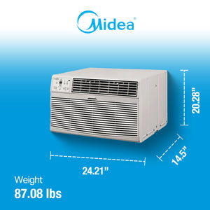 HomePointe 12,000 BTU Air Conditioner with Touch Control and LED Display, White