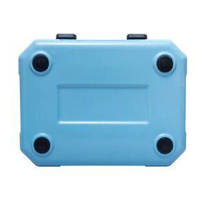 CAMP-ZERO 10 Liter 10.6 Quart Lidded Cooler with 2 Molded In Cup Holders, Sky