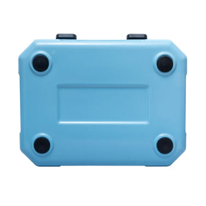 CAMP-ZERO 10 Liter 10.6 Quart Lidded Cooler with 2 Molded In Cup Holders, Sky