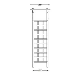 Dura-Trel Providence Arbor 64" x 85" PVC Outdoor Garden Arch Trellis, White