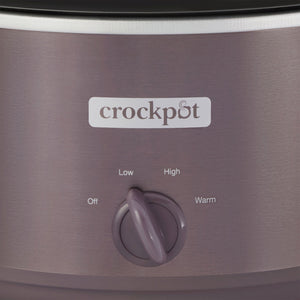 Crock-Pot Manual Design Series 4.5 Quart 3 Setting Slow Cooker, Cafe Mocha
