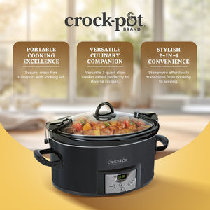 Crock-Pot 7 Quart Cook n' Carry Programmable Countdown Slow Cooker for 8 People - TRAPSKI