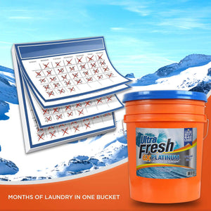 Ultra Fresh 6X Platinum 5 Gal Laundry Detergent, Up to 640 Loads, Original Blue