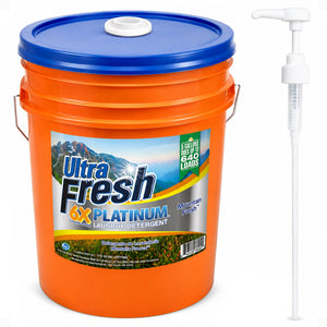 Ultra Fresh 6X Platinum 5 Gal Laundry Detergent, Up to 640 Loads, Mountain Fresh