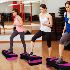BalanceFrom Fitness Adjustable Workout Aerobic Step Platform Trainer w/ Raisers - TRAPSKI