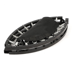 HolaHatha 40" Mini Trampoline Fitness Rebounder with Adjustable Handle, Black