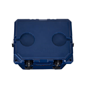 CAMP-ZERO 10 Liter 10.6 Quart Lidded Cooler with 2 Molded In Cup Holders, Navy