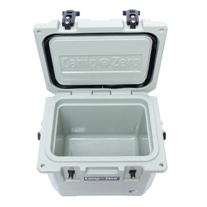 CAMP-ZERO 10 Liter 10.6 Quart Lidded Cooler with 2 Molded In Cup Holders, Sage