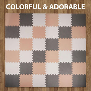 BalanceFrom Fitness 16 Tile Thick Interlocking Puzzle Foam Exercise Play Mat