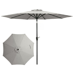Four Seasons Courtyard Palermo Market Patio Umbrella with Push Button Tilt, Gray