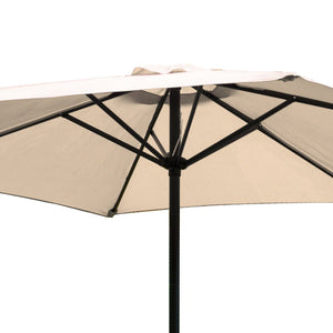 Four Seasons Courtyard 9 Foot Naples Market Patio Umbrella, Natural Fabric Color - TRAPSKI