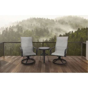 Four Seasons Courtyard Palermo 3 Piece Aluminum Bistro Set with Swivel Rockers