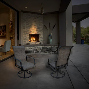 Four Seasons Courtyard Tuscany 6 Piece Swivel Rocker Chair Set w/ Aluminum Frame