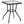 Four Seasons Courtyard Sunny Isles Tempered Glass Top Patio Dining Table, Black