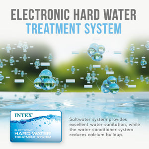 Intex PureSpa 4 Person Bubble Massage Inflatable Hot Tub Spa Set, Sahara Tan