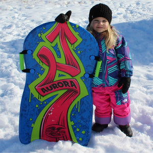 Flexible Flyer Aurora 36 Inch Foam Slider Snow Sled for Kids and Adults (3 Pack) - TRAPSKI