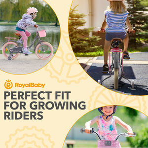 RoyalBaby Amigo Fox Kids Lightweight Bike w/ Training Wheels and Kickstand, Gray