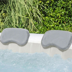 Bestway SaluSpa Padded Headrest Pillows with Adjustable Strap, Gray, 4 Pack