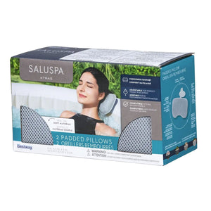 Bestway SaluSpa Padded Headrest Pillows with Adjustable Strap, Gray, 4 Pack