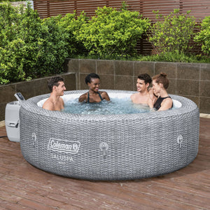 Coleman SaluSpa Sicily AirJet Hot Tub w/Bestway 4 Seats & 2 Headrest Pillow
