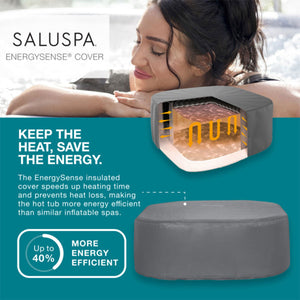 Bestway Hawaii Inflatable Hot Tub with 6 SaluSpa Spa Seat and 2 Headrest Pillows