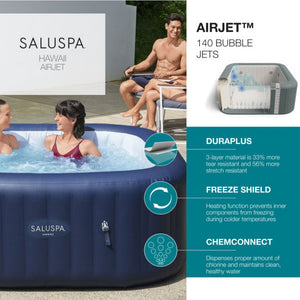 Bestway SaluSpa Hawaii AirJet Hot Tub + Bestway SaluSpa Underwater Non Slip Pool