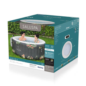 Bestway SaluSpa Aruba AirJet Inflatable Hot Tub with 2 SaluSpa Non-Slip Spa Seat
