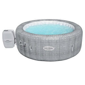 Bestway SaluSpa Milan AirJet Inflatable Hot Tub w/6 SaluSpa Spa Seat & 6 Pillows