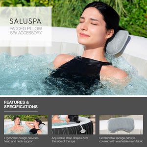 Bestway SaluSpa Honolulu AirJet Hot Tub w/6 Non Slip Pool/Spa Seat & 6 Pillows