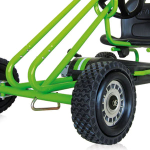 hauck Ergonomic Pedal Ride On Go Kart Toys for Boys and Girls Ages 4 to 8, Green