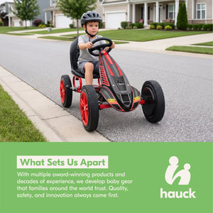 hauck Cyclone Pedal Go Kart with Adjustable Bucket Seat for Kids Ages 4 to 8