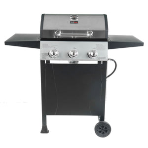 Grill Boss 27,000 BTU 3 Burner Propane Gas Grill w/Wheels, Cover, & Side Shelves