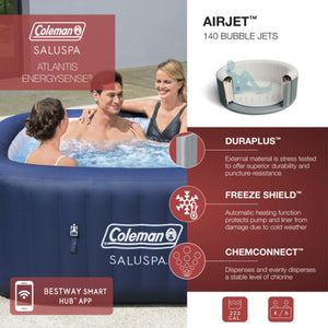 Bestway Coleman Hot Tub + 4 Bestway SaluSpa Seats + 2 Bestway SaluSpa Pillows