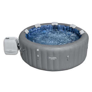 Bestway SaluSpa Santorini HydroJet Hot Tub w/Set of 2 SaluSpa Pool and Spa Seat
