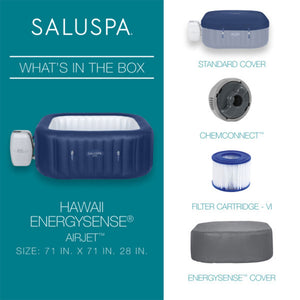 Bestway SaluSpa Hawaii AirJet Inflatable Hot Tub with 4 Pack Pool and Spa Sea