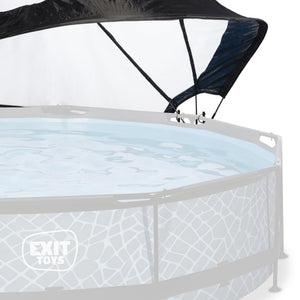 EXIT Toys 12 Foot Round Multifunctional Cover Dome Enclosure for Outdoor Pools - TRAPSKI