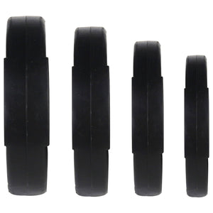 Signature Fitness Standard 10 Pound Coded Olympic Weight Plate, Black (Set of 2)