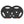 Signature Fitness Standard 15 Pound Coded Olympic Weight Plate, Black (Set of 2)